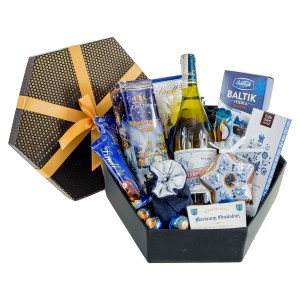 Upominek świąteczny z winem ES121 Błękitne Niebo