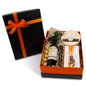 Upominek świąteczny z winem ES191 Świąteczny nastrój